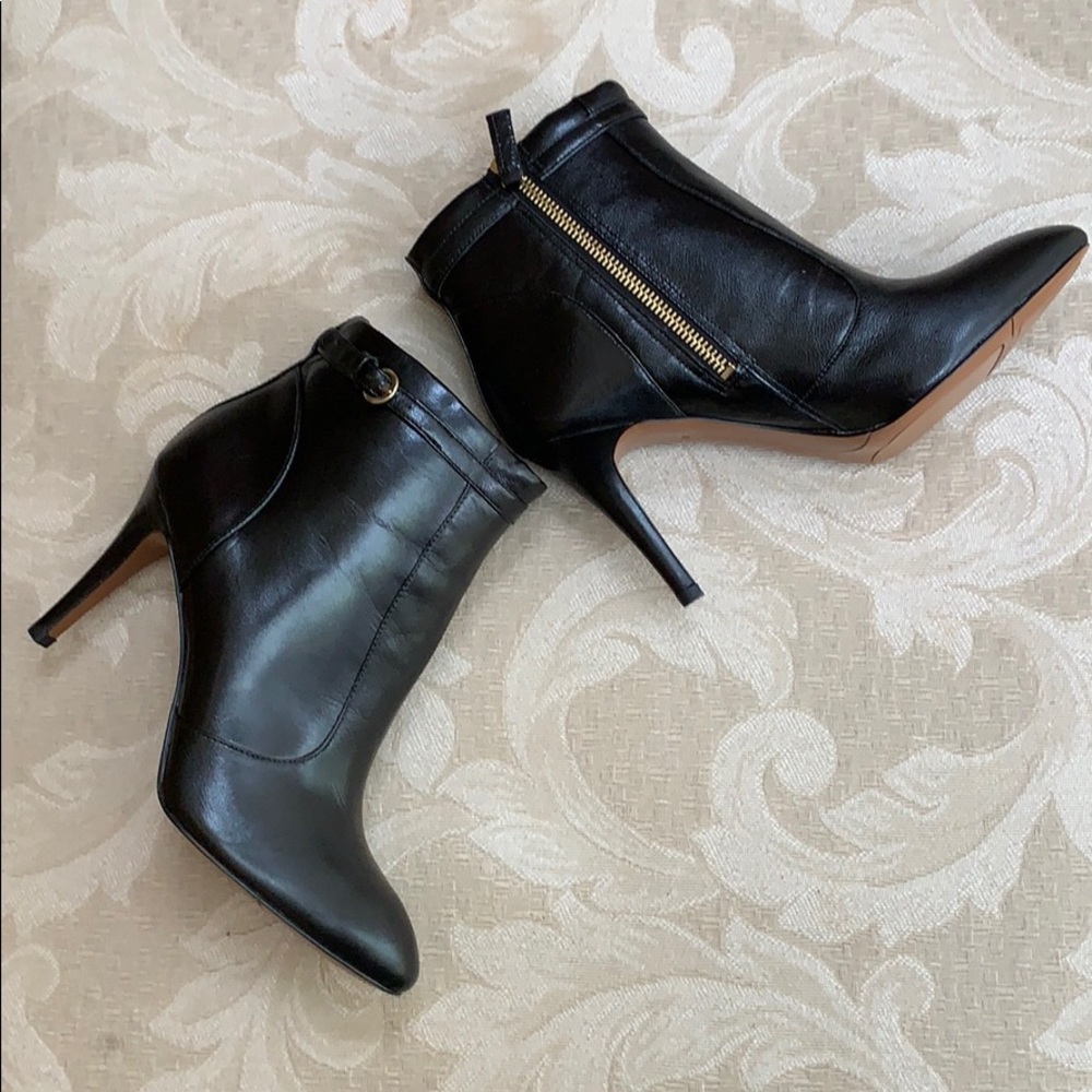 Nine West Black Genuine Leather Booties